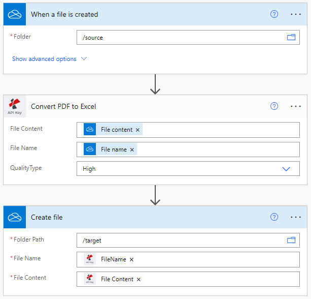 Flux PDF vers Excel dans Power Automate